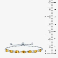 Gemstone Sterling Silver Bolo Bracelet