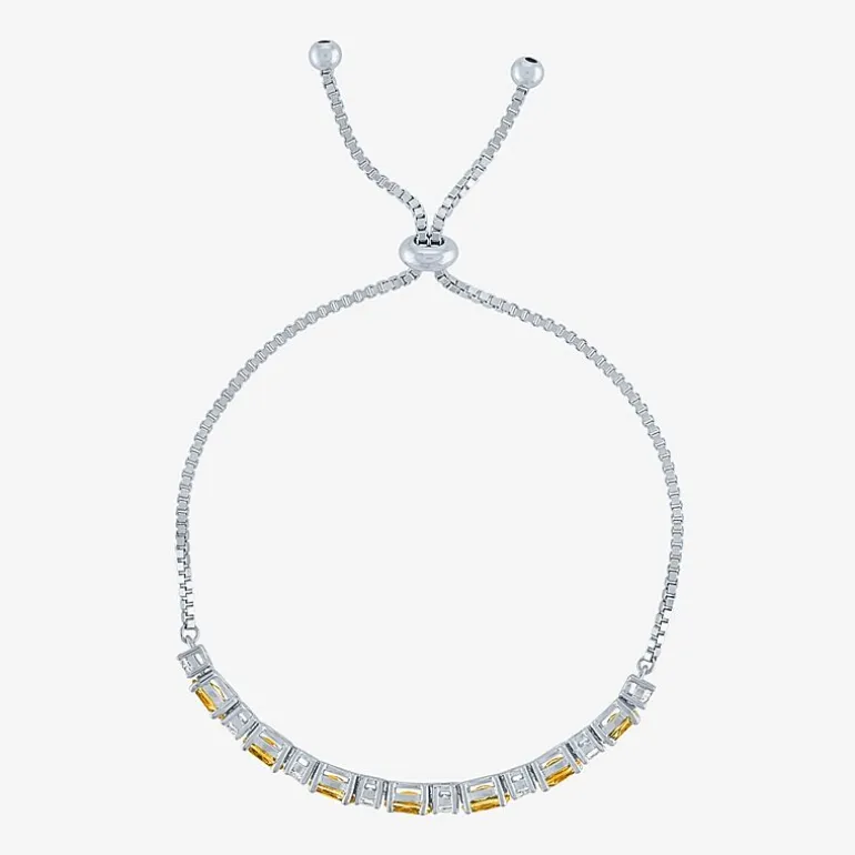 Gemstone Sterling Silver Bolo Bracelet