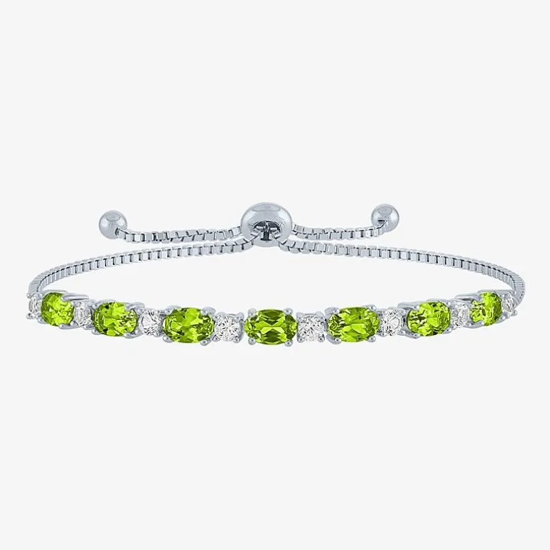 Gemstone Sterling Silver Bolo Bracelet