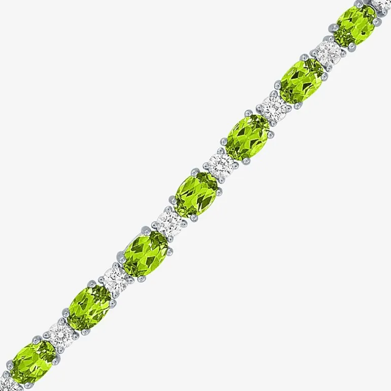 Gemstone Sterling Silver Bolo Bracelet