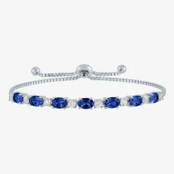 Gemstone Sterling Silver Bolo Bracelet