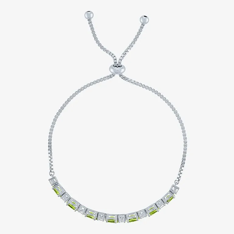 Gemstone Sterling Silver Bolo Bracelet