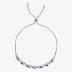Gemstone Sterling Silver Bolo Bracelet