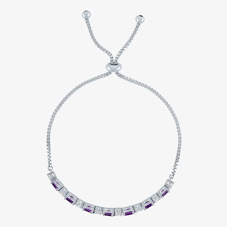 Gemstone Sterling Silver Bolo Bracelet