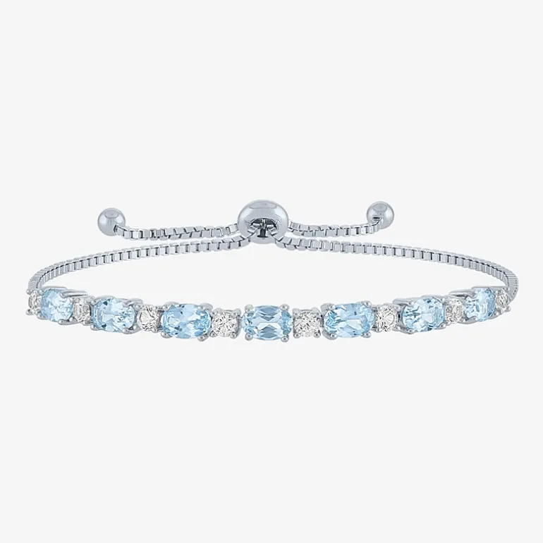 Gemstone Sterling Silver Bolo Bracelet