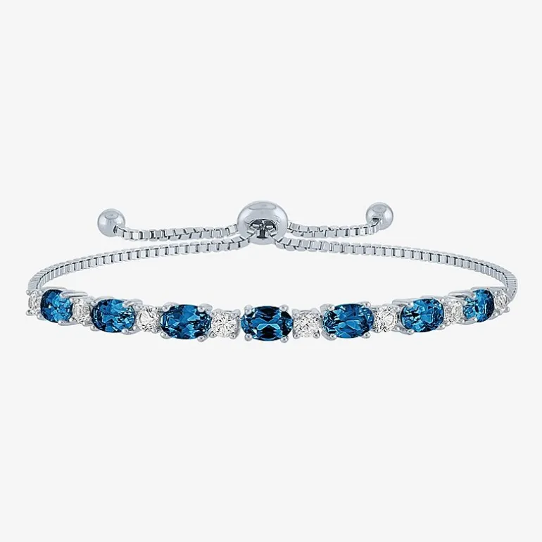 Gemstone Sterling Silver Bolo Bracelet
