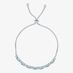 Gemstone Sterling Silver Bolo Bracelet