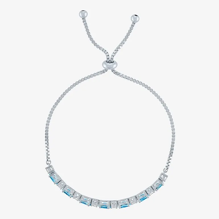 Gemstone Sterling Silver Bolo Bracelet