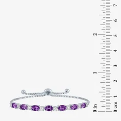 Gemstone Sterling Silver Bolo Bracelet