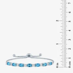 Gemstone Sterling Silver Bolo Bracelet