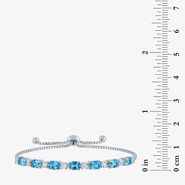 Gemstone Sterling Silver Bolo Bracelet