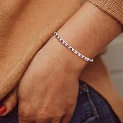 Gemstone Sterling Silver Bolo Bracelet