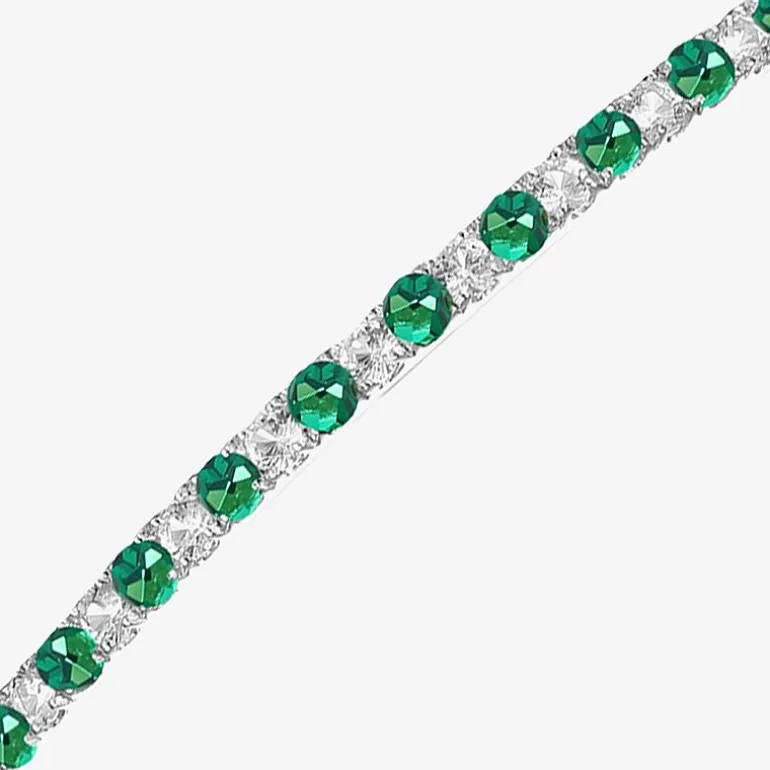 Gemstone Sterling Silver Bolo Bracelet