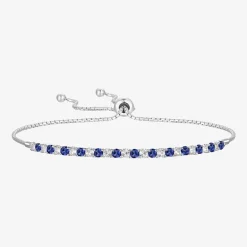 Gemstone Sterling Silver Bolo Bracelet