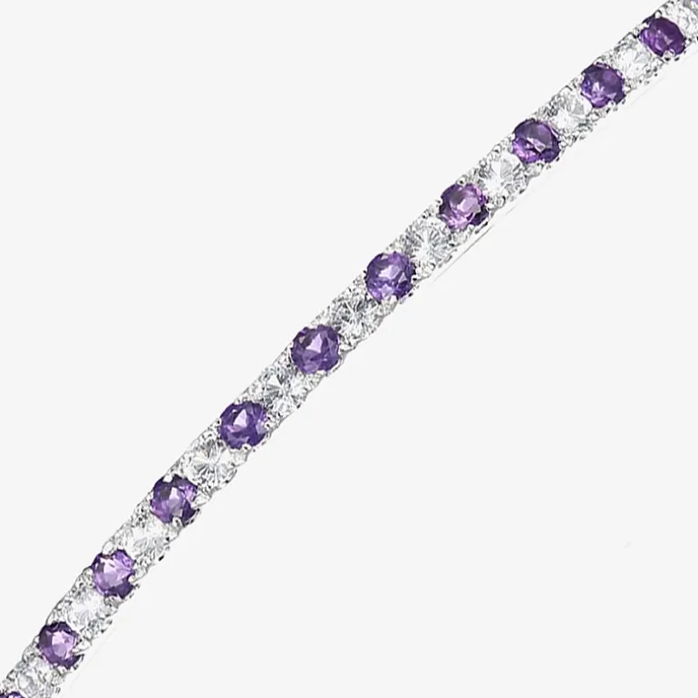 Gemstone Sterling Silver Bolo Bracelet
