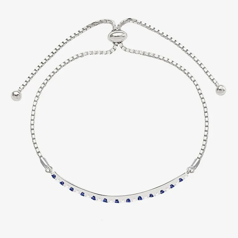 Gemstone Sterling Silver Bolo Bracelet