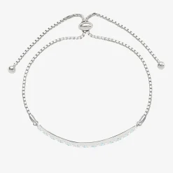 Gemstone Sterling Silver Bolo Bracelet