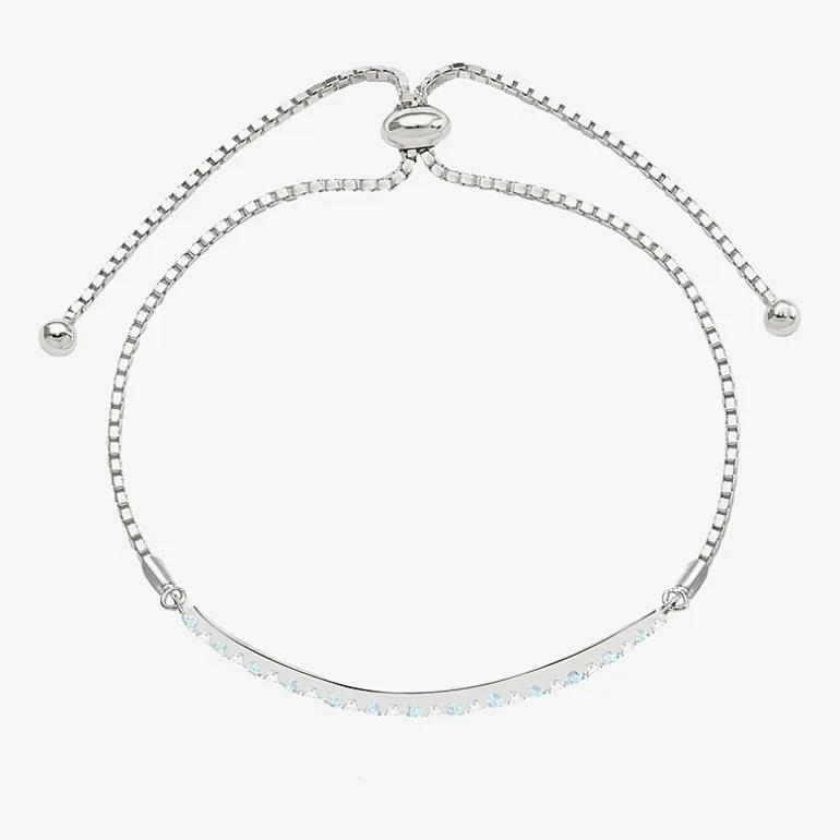 Gemstone Sterling Silver Bolo Bracelet