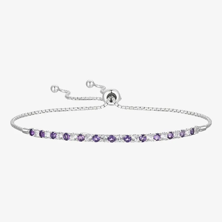 Gemstone Sterling Silver Bolo Bracelet