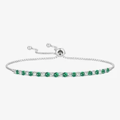 Gemstone Sterling Silver Bolo Bracelet