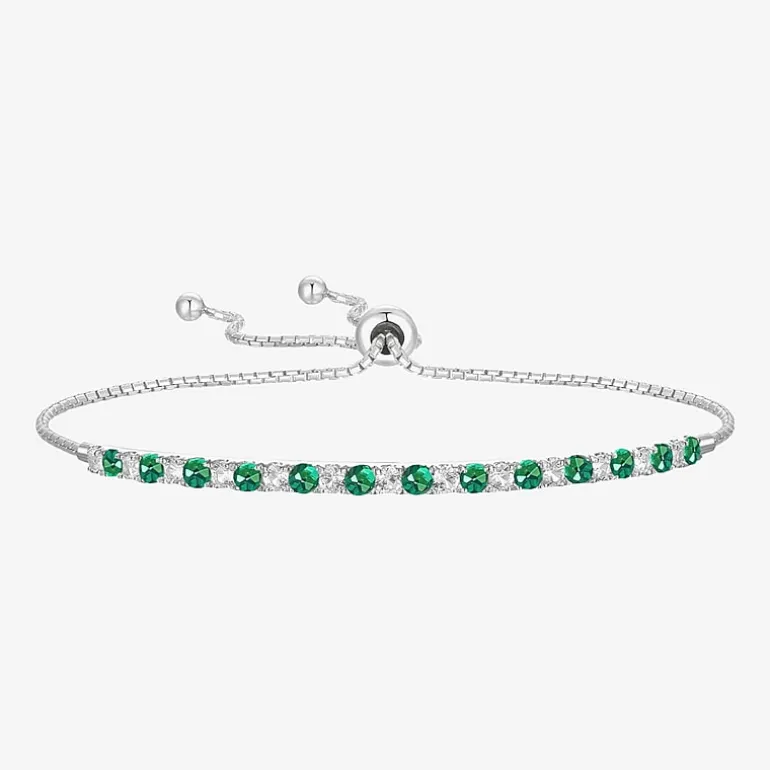 Gemstone Sterling Silver Bolo Bracelet