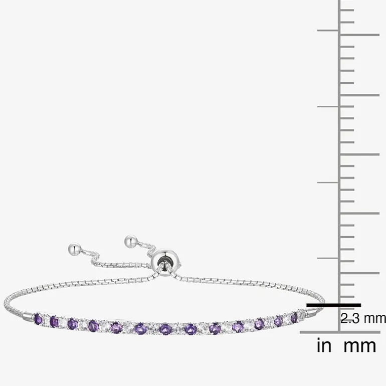Gemstone Sterling Silver Bolo Bracelet