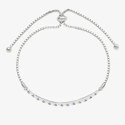 Gemstone Sterling Silver Bolo Bracelet
