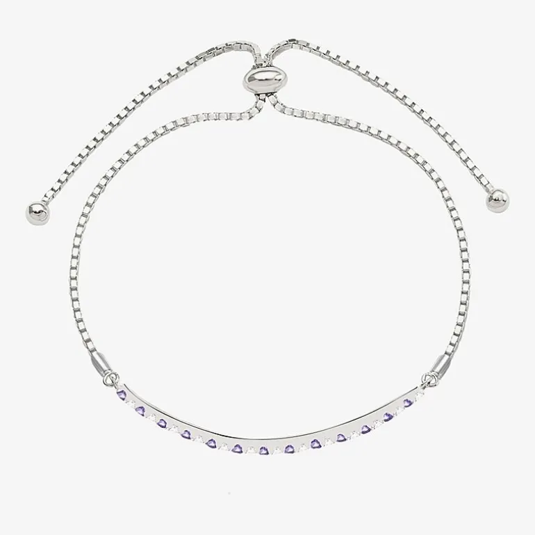Gemstone Sterling Silver Bolo Bracelet
