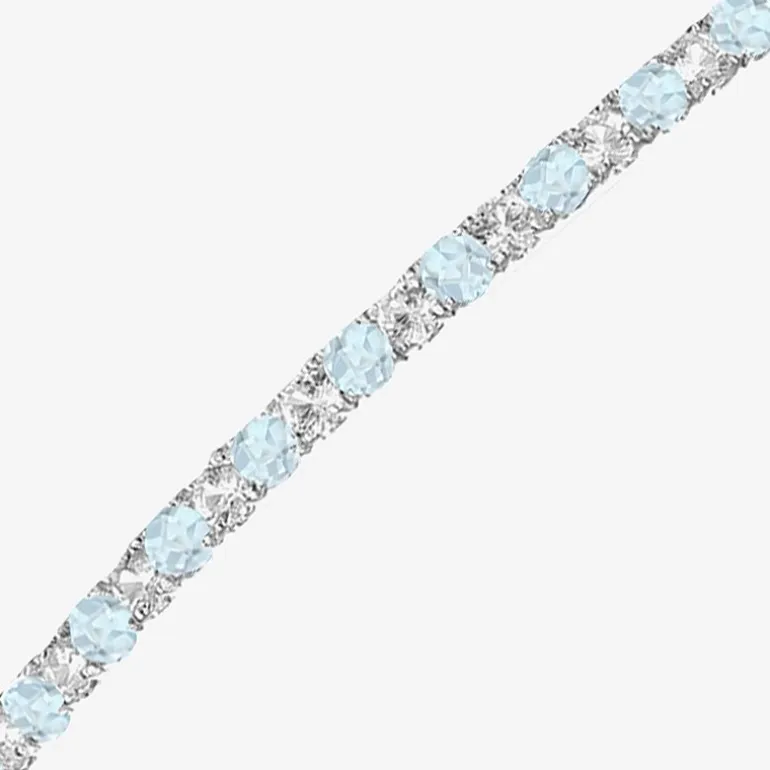 Gemstone Sterling Silver Bolo Bracelet