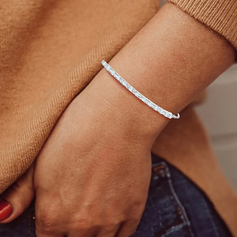 Gemstone Sterling Silver Bolo Bracelet