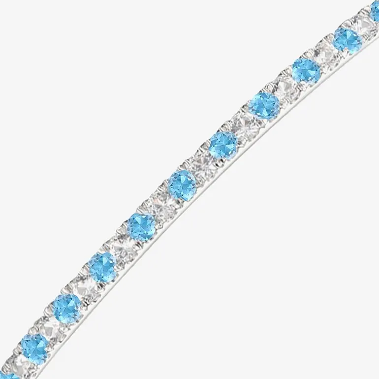 Gemstone Sterling Silver Bolo Bracelet