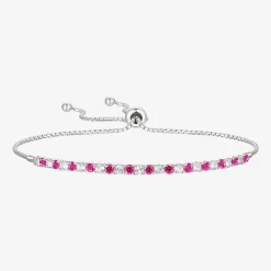 Gemstone Sterling Silver Bolo Bracelet