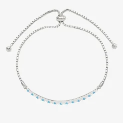 Gemstone Sterling Silver Bolo Bracelet