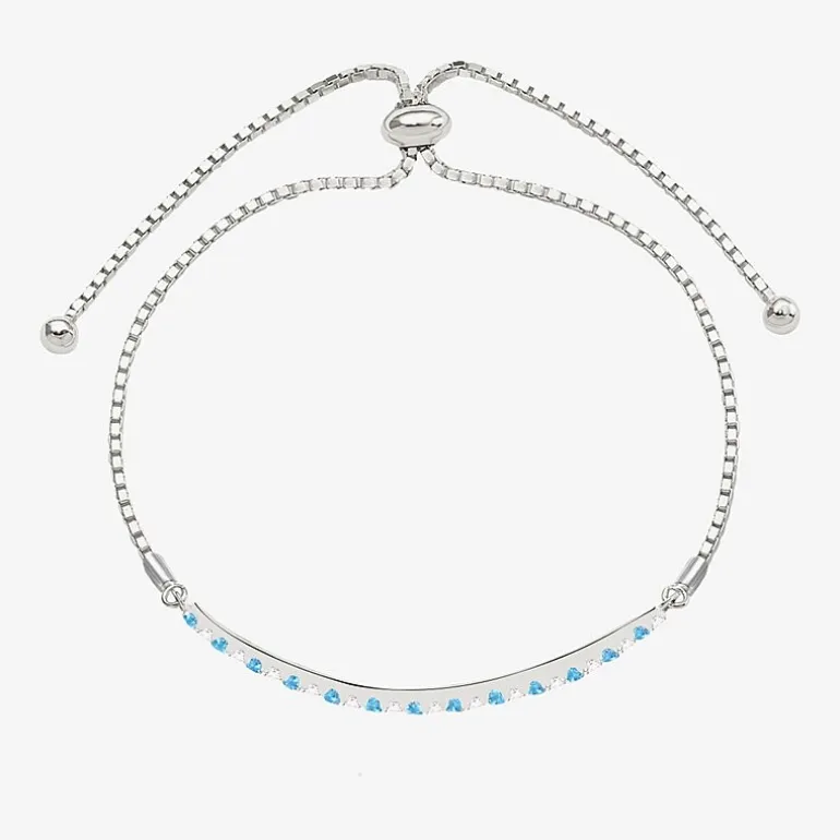 Gemstone Sterling Silver Bolo Bracelet