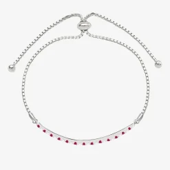 Gemstone Sterling Silver Bolo Bracelet
