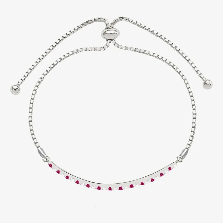 Gemstone Sterling Silver Bolo Bracelet