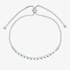 Gemstone Sterling Silver Bolo Bracelet