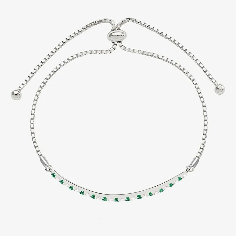 Gemstone Sterling Silver Bolo Bracelet