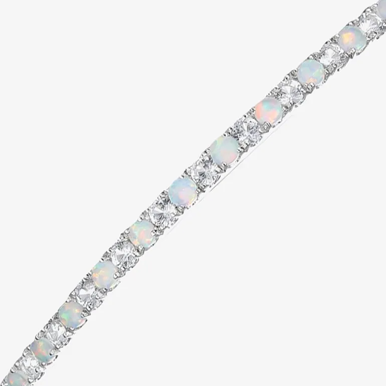 Gemstone Sterling Silver Bolo Bracelet