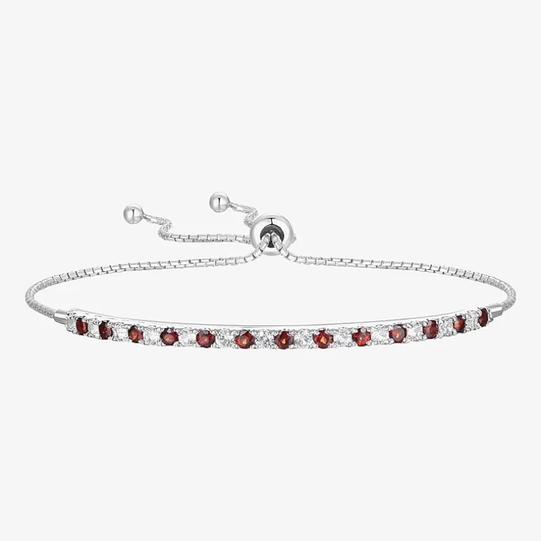 Gemstone Sterling Silver Bolo Bracelet