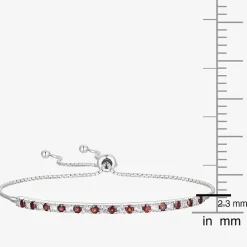 Gemstone Sterling Silver Bolo Bracelet