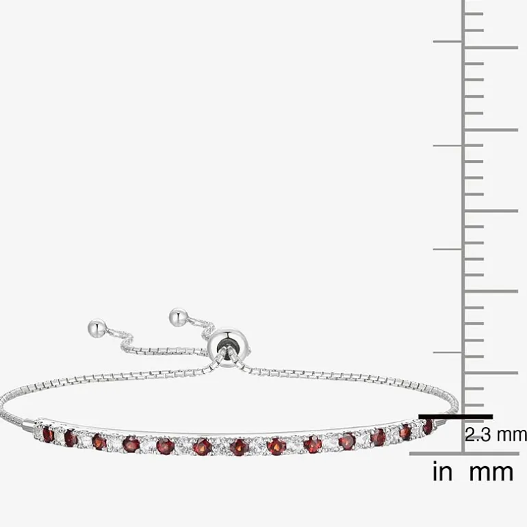 Gemstone Sterling Silver Bolo Bracelet