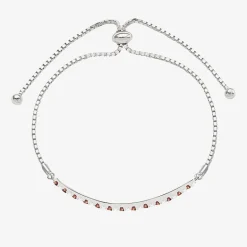 Gemstone Sterling Silver Bolo Bracelet