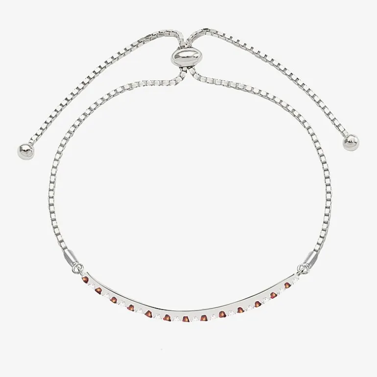 Gemstone Sterling Silver Bolo Bracelet
