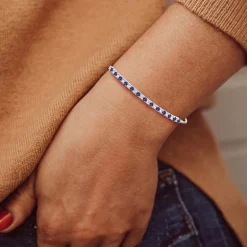 Gemstone Sterling Silver Bolo Bracelet