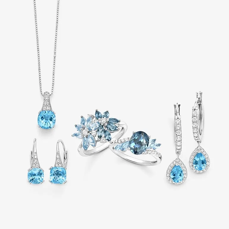 Gemstone Sterling Silver Cushion Pendant Necklace