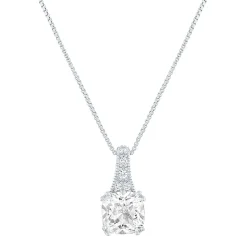 Gemstone Sterling Silver Cushion Pendant Necklace
