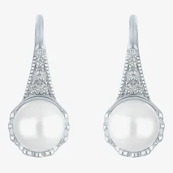 Gemstone Sterling Silver Cushion Drop Earrings