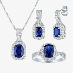 Gemstone Sterling Silver 3-pc. Jewelry Set