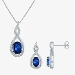 Gemstone Sterling Silver 2-pc. Oval Jewelry Set